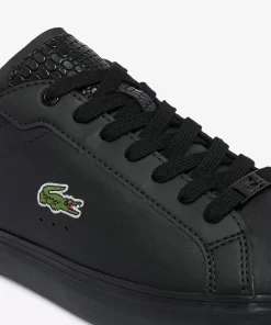 Lacoste Sneakers>Herren-Sneakers Powercourt Aus Poliertem Leder Black / Black 02H