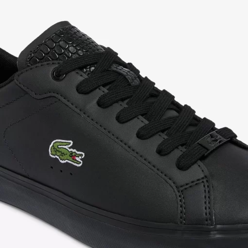 Lacoste Sneakers>Herren-Sneakers Powercourt Aus Poliertem Leder Black / Black 02H