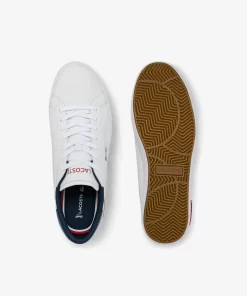 Lacoste Sneakers>Herren-Sneakers Powercourt Aus Trikolor-Leder Wht/Nvy/Red 407