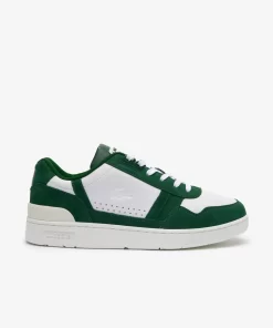 Lacoste Sneakers>Herren-Sneakers T-Clip Aus Kontrastleder White/Dark Green 1R5