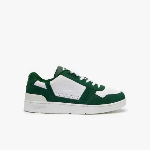 Lacoste Sneakers>Herren-Sneakers T-Clip Aus Kontrastleder White/Dark Green 1R5