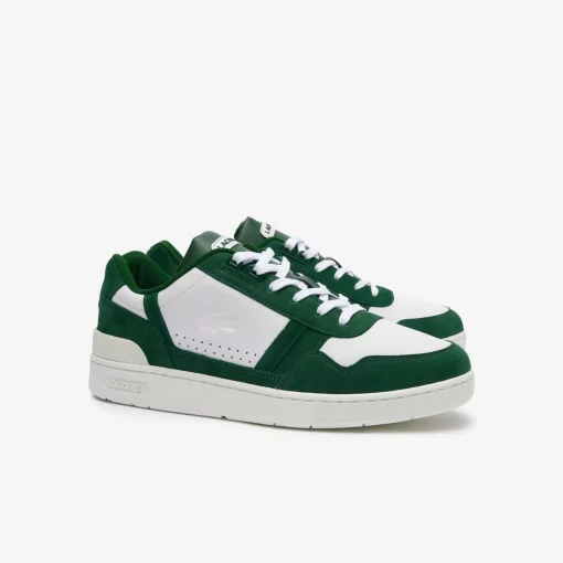 Lacoste Sneakers>Herren-Sneakers T-Clip Aus Kontrastleder White/Dark Green 1R5