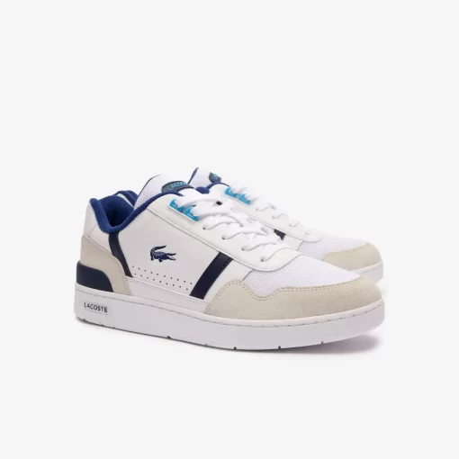 Lacoste Sneakers>Herren-Sneakers T-Clip Aus Kontrastleder Wht/Blue 080