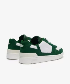 Lacoste Sneakers>Herren-Sneakers T-Clip Aus Kontrastleder White/Dark Green 1R5