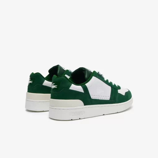 Lacoste Sneakers>Herren-Sneakers T-Clip Aus Kontrastleder White/Dark Green 1R5