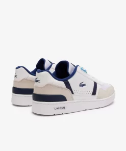 Lacoste Sneakers>Herren-Sneakers T-Clip Aus Kontrastleder Wht/Blue 080