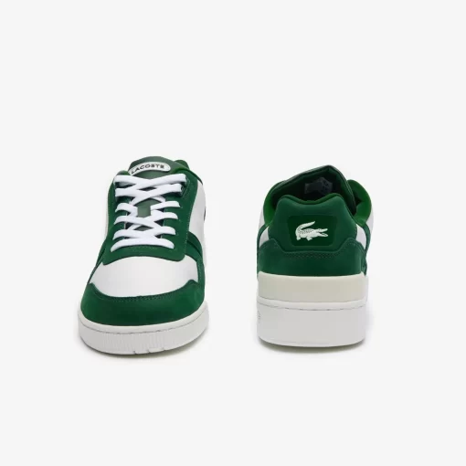 Lacoste Sneakers>Herren-Sneakers T-Clip Aus Kontrastleder White/Dark Green 1R5