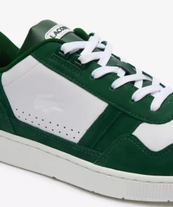 Lacoste Sneakers>Herren-Sneakers T-Clip Aus Kontrastleder White/Dark Green 1R5