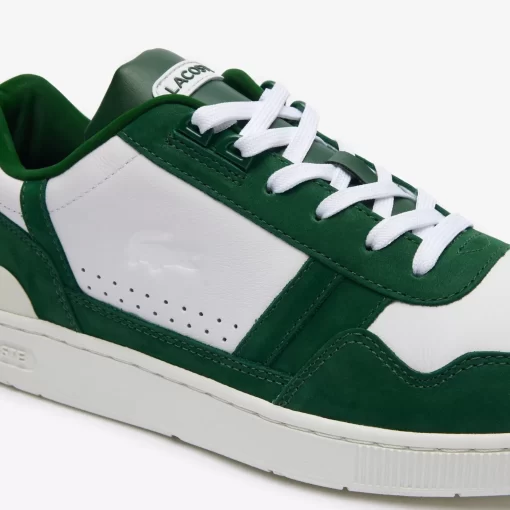 Lacoste Sneakers>Herren-Sneakers T-Clip Aus Kontrastleder White/Dark Green 1R5