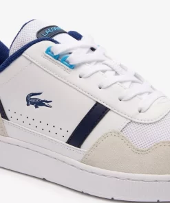 Lacoste Sneakers>Herren-Sneakers T-Clip Aus Kontrastleder Wht/Blue 080