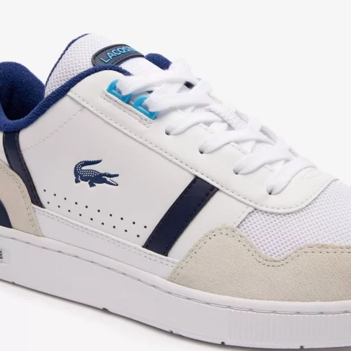 Lacoste Sneakers>Herren-Sneakers T-Clip Aus Kontrastleder Wht/Blue 080