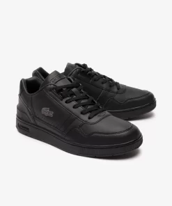 Lacoste Sneakers>Herren-Sneakers T-Clip Aus Leder Black / Black 02H