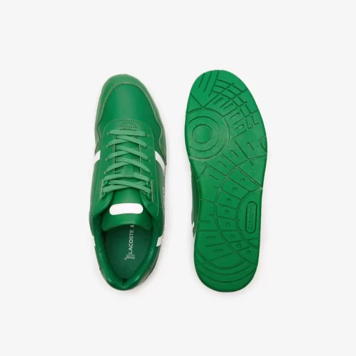 Lacoste Sneakers>Herren-Sneakers T-Clip Aus Leder Dk Grn/Wht 2D2