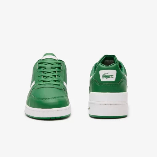 Lacoste Sneakers>Herren-Sneakers T-Clip Aus Leder Dk Grn/Wht 2D2