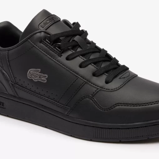 Lacoste Sneakers>Herren-Sneakers T-Clip Aus Leder Black / Black 02H