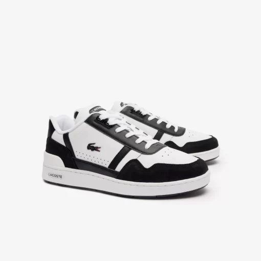 Lacoste Sneakers>Herren-Sneakers T-Clip Aus Leder Mit Logo White/Black 147