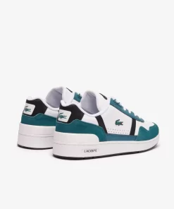 Lacoste Sneakers>Herren-Sneakers T-Clip Aus Leder Mit Logo White/Dark Green 1R5