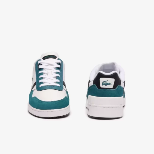 Lacoste Sneakers>Herren-Sneakers T-Clip Aus Leder Mit Logo White/Dark Green 1R5