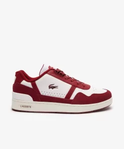 Lacoste Sneakers>Herren-Sneakers T-Clip Aus Leder Mit Logo An Der Lasche White / Red 286