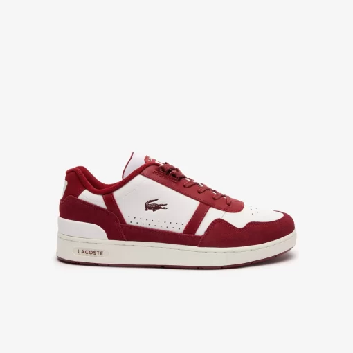 Lacoste Sneakers>Herren-Sneakers T-Clip Aus Leder Mit Logo An Der Lasche White / Red 286