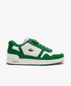 Lacoste Sneakers>Herren-Sneakers T-Clip Aus Leder Mit Logo An Der Lasche White/Green 082