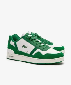 Lacoste Sneakers>Herren-Sneakers T-Clip Aus Leder Mit Logo An Der Lasche White/Green 082