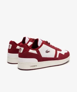 Lacoste Sneakers>Herren-Sneakers T-Clip Aus Leder Mit Logo An Der Lasche White / Red 286