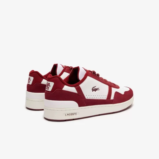 Lacoste Sneakers>Herren-Sneakers T-Clip Aus Leder Mit Logo An Der Lasche White / Red 286