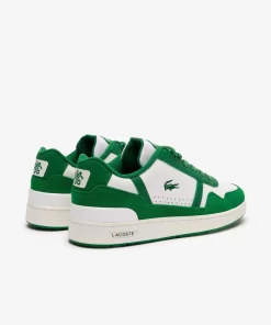 Lacoste Sneakers>Herren-Sneakers T-Clip Aus Leder Mit Logo An Der Lasche White/Green 082