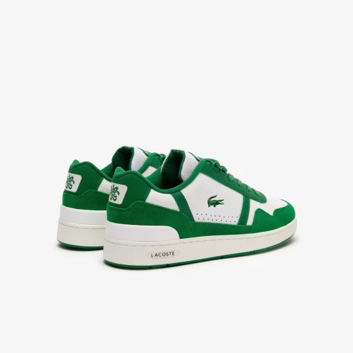 Lacoste Sneakers>Herren-Sneakers T-Clip Aus Leder Mit Logo An Der Lasche White/Green 082