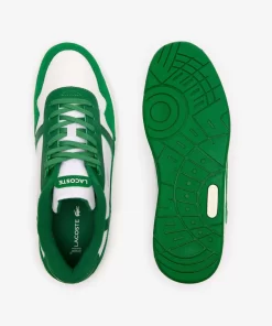 Lacoste Sneakers>Herren-Sneakers T-Clip Aus Leder Mit Logo An Der Lasche White/Green 082