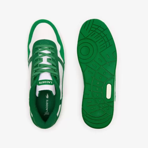 Lacoste Sneakers>Herren-Sneakers T-Clip Aus Leder Mit Logo An Der Lasche White/Green 082