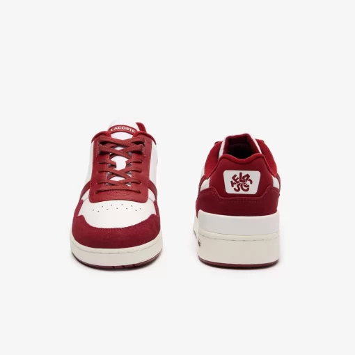 Lacoste Sneakers>Herren-Sneakers T-Clip Aus Leder Mit Logo An Der Lasche White / Red 286