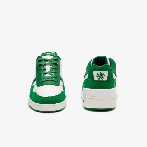 Lacoste Sneakers>Herren-Sneakers T-Clip Aus Leder Mit Logo An Der Lasche White/Green 082