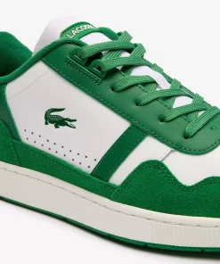 Lacoste Sneakers>Herren-Sneakers T-Clip Aus Leder Mit Logo An Der Lasche White/Green 082