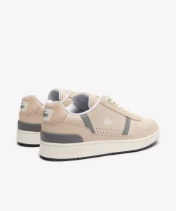 Lacoste Sneakers>Herren-Sneakers T-Clip Tonal Aus Leder Off Wht/Gry 2B7