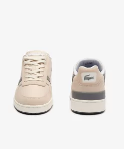 Lacoste Sneakers>Herren-Sneakers T-Clip Tonal Aus Leder Off Wht/Gry 2B7