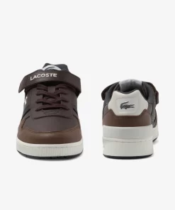 Lacoste Sneakers>Herren-Sneakers T-Clip Velcro Aus Leder Dk Brw/Blk 257