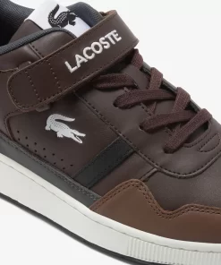 Lacoste Sneakers>Herren-Sneakers T-Clip Velcro Aus Leder Dk Brw/Blk 257