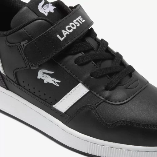 Lacoste Sneakers>Herren-Sneakers T-Clip Velcro Aus Leder Black White 312