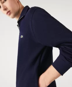 Lacoste Pullover>Herren-Sweatshirt Aus Baumwolle Mit Stehkragen Und Reisverschluss Navy Blau 166