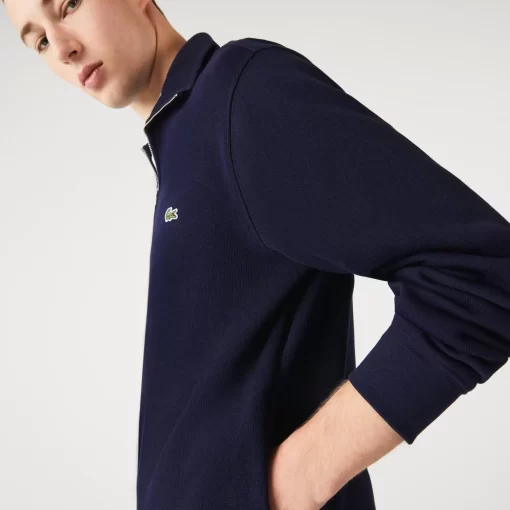 Lacoste Pullover>Herren-Sweatshirt Aus Baumwolle Mit Stehkragen Und Reisverschluss Navy Blau 166