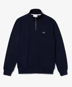 Lacoste Pullover>Herren-Sweatshirt Aus Baumwolle Mit Stehkragen Und Reisverschluss Navy Blau 166