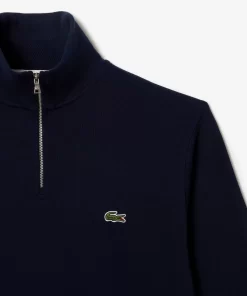 Lacoste Pullover>Herren-Sweatshirt Aus Baumwolle Mit Stehkragen Und Reisverschluss Navy Blau 166