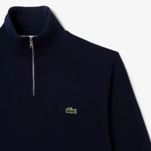 Lacoste Pullover>Herren-Sweatshirt Aus Baumwolle Mit Stehkragen Und Reisverschluss Navy Blau 166