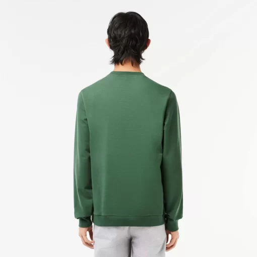 Lacoste Unterwäsche & Loungewear>Herren-Sweatshirt Aus Baumwoll-Fleece Dunkelgrun / Grun Riv