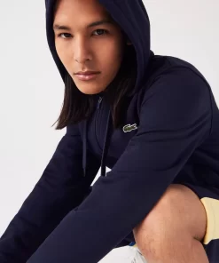 Lacoste Sweatshirts>Herren-Sweatshirt Club Med Aus Baumwollfleece Mit Kapuze Navy Blau 166