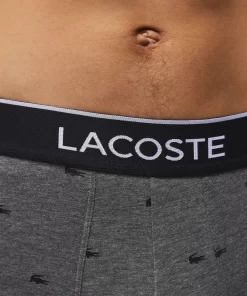 Lacoste Unterwäsche & Loungewear>Herren-Trunks Im 3Er-Pack Schwarz / Heidekraut Grau Vdp