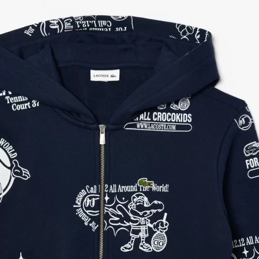 Lacoste Mädchenkleidung>Hoodie Mit Grafischem Aufdruck Navy Blau / Weis Hhw