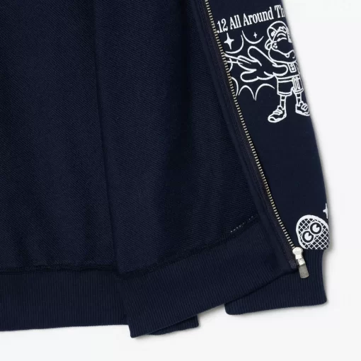 Lacoste Mädchenkleidung>Hoodie Mit Grafischem Aufdruck Navy Blau / Weis Hhw